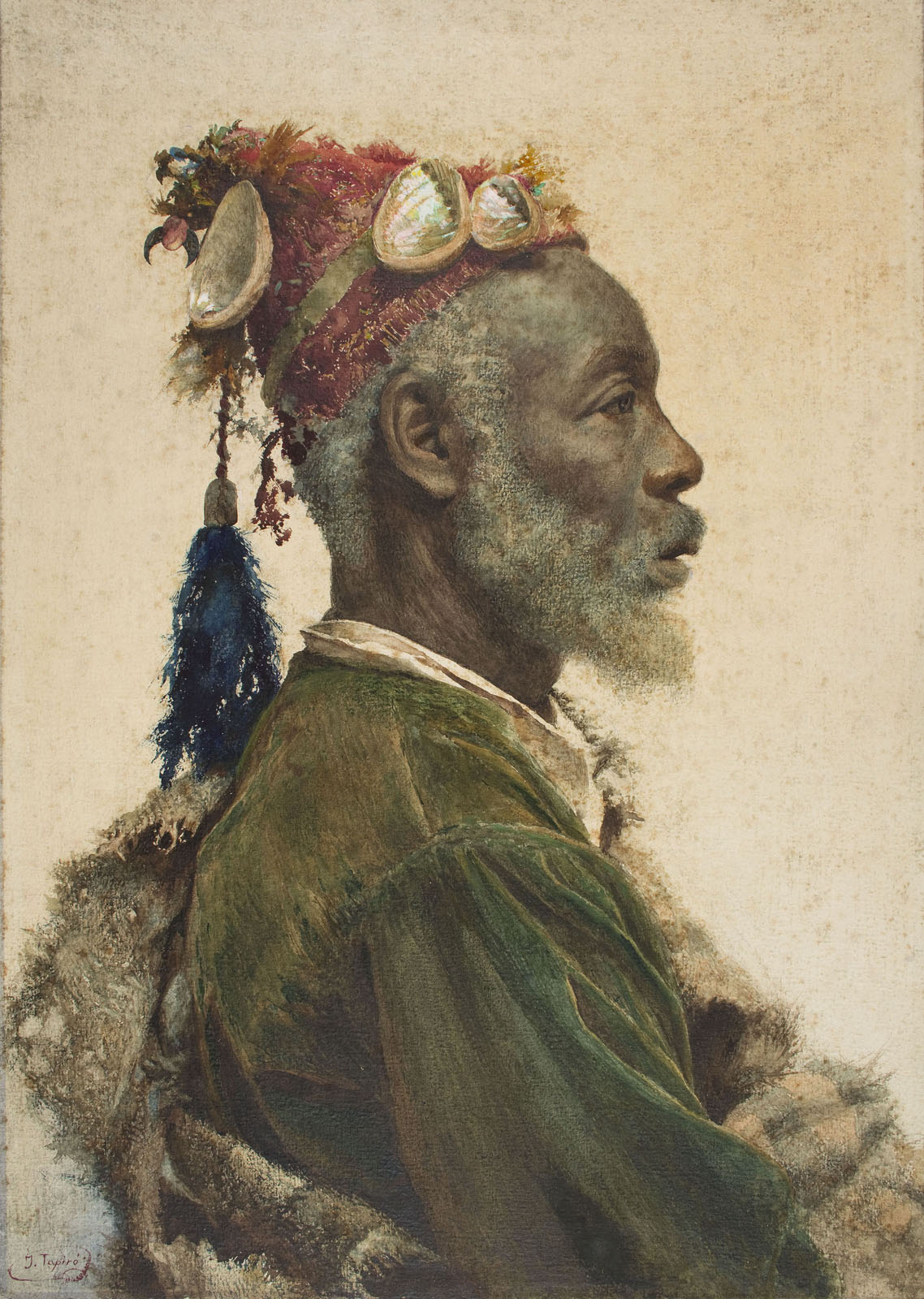 Darcawi Holy Man of Marrakech ca. 1895 by Josep Tapiro (1836-1913)  Museu Nacional d Art de Catalunya Barcelona